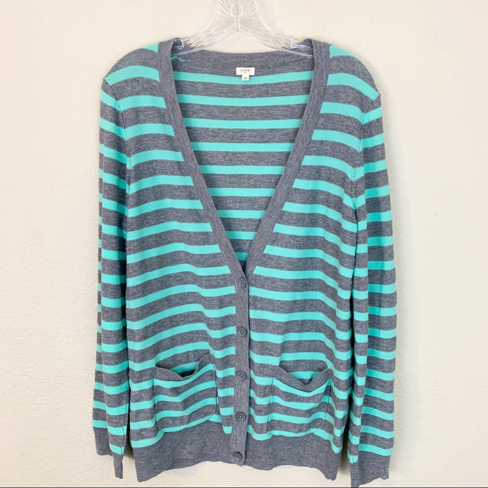 J. CREW Factory Striped Cardigan